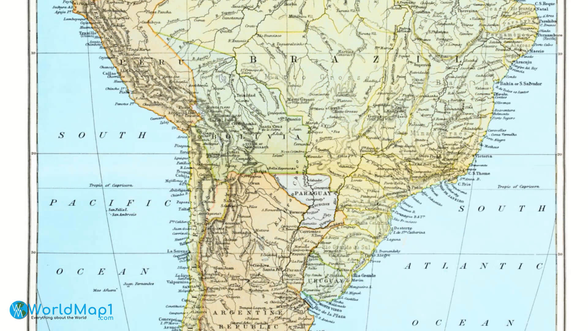 South America Historical Map